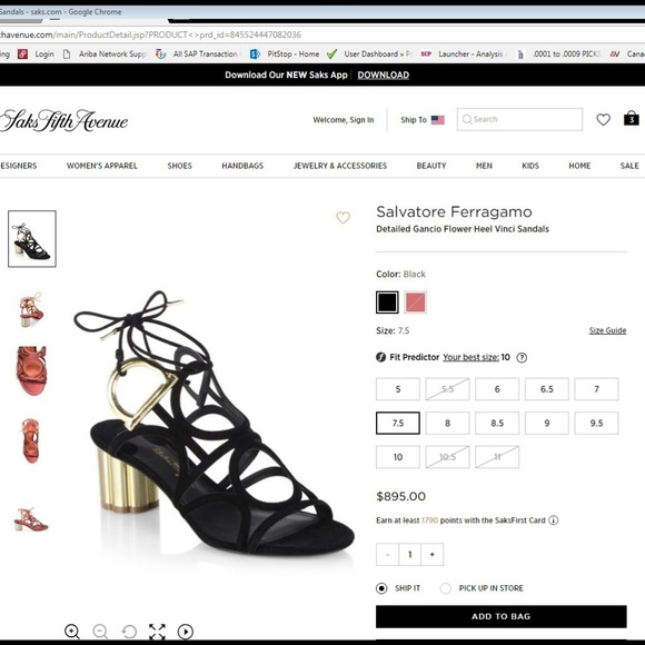 FINAL NEW Salvatore Ferragamo Gancio Flower Sandal - Picture 2 of 7